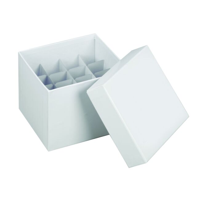 MSP brand 4 ¾" Cardboard Freezer Boxes for 15 & 50mL Tubes with Dividers