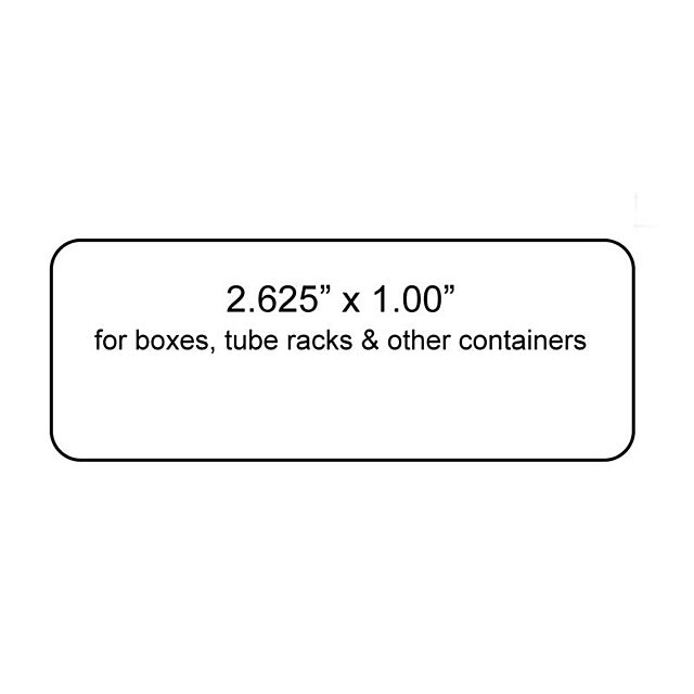Cryo-Tags® on a sheet for Boxes & Tube Racks