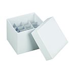 MSP brand 4 ¾" Cardboard Freezer Boxes for 15 & 50mL Tubes with Dividers