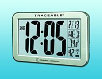 Traceable® Jumbo-Digit Compact Radio-Controlled Wall Clock 